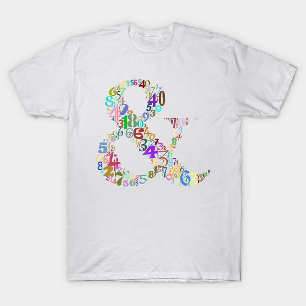 Multicoloured Ampersand T-Shirt by ElderIslesPress